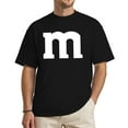 thumbnail image 2 of Men's Base Shirt Short Sleeve Letter Print Crewneck Pullover Top Black XL, 2 of 5