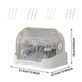 thumbnail image 2 of UJMNHYGT Bottle Organizer with Cover Removable Drain Tray, Dustproof Portable Bottle Drying Rack Reusable Bottle Rack Holder Storage for Bottles, 2 of 7