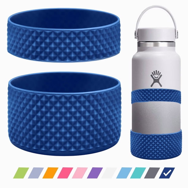 (Solo cubierta de copa) Protección contra abolladuras y rayones | Bota for botella de agua con diseño de textura de diamante y correa for botella de agua | Tapa base de silicona |