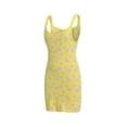 thumbnail image 3 of Qiylii Women Summer Knit Dress,Flower Wide Shoulder Sleeveless Strap Slip Dress, 3 of 9