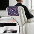 thumbnail image 6 of SCRAWLGOD Christmas Ornament Ball Poinsettia Floral HO Blue Recliner Headrest Protector, 3 Pcs Anti-Slip Waterproof Head Rest Cover, PU Leather Recliner Headrest Cover,Office Chair 17x27 in, 6 of 7