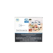 Mainstays Semi Durable 42-Piece Plastic Food Storage Container Set