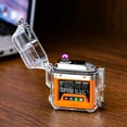 thumbnail image 1 of SuoKom Electronic Rechargeable Lighter, Electric Lighter, Transparent Double Lighter Led Power Display Type-C Rechargeable Lighter Outdoor Windproof, 1 of 8