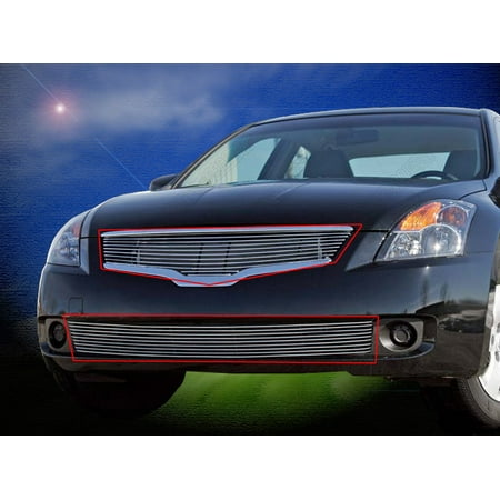 Nissan Altima Polished Billet Grille - Fedar Billet Grille Combo For 2007-2009 Nissan Altima Sedan