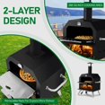 thumbnail image 5 of Hassch Outdoor Pizza Oven, 2-Tier Portable Wood Fired Pizza Maker with Stone, Removable Cooking Rack for Camping, BBQ, Party, Black, 5 of 9
