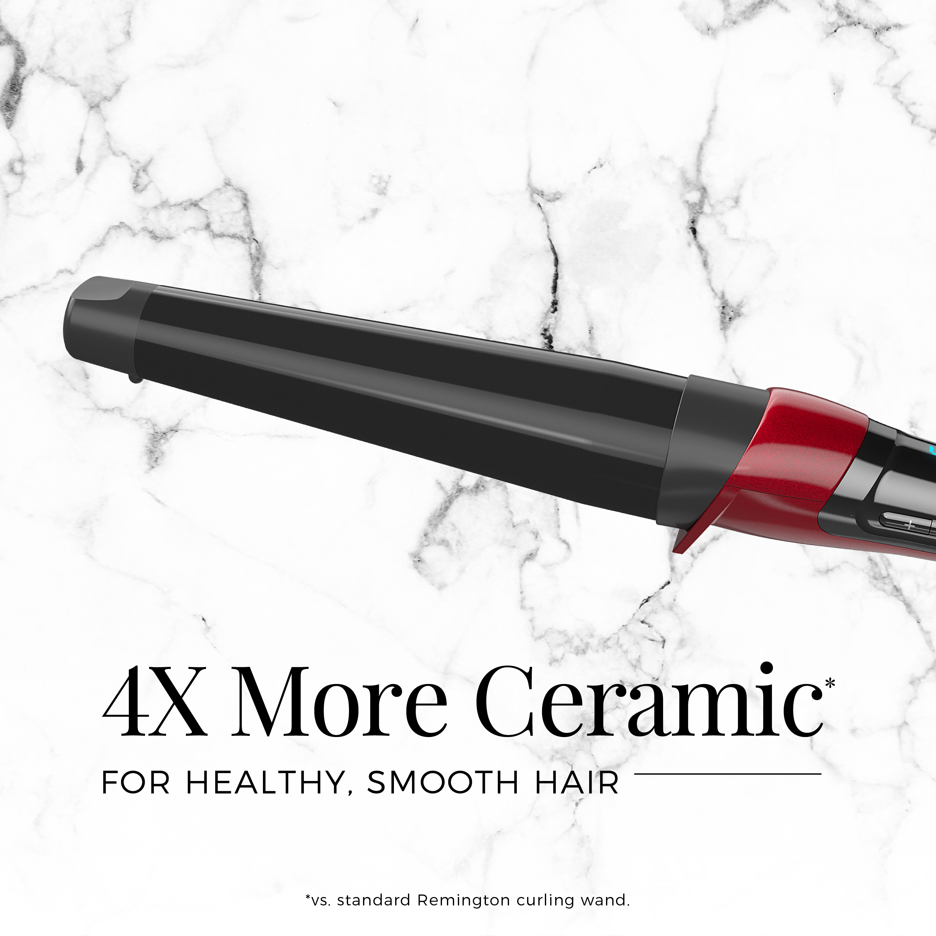 Remington Pro 1-1 Curling Wand With Silk Ceramic Advanced Technology, Red Ci96X7B - image 5 of 13
