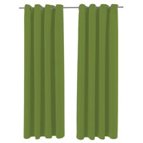 Jordan Manufacturing 54" x 96" Sage Green Solid Grommet Semi-sheer Outdoor Curtain Panel