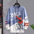 thumbnail image 5 of Camiseta para hombre estampada cuello redondo sudaderas holgadas hombre jerseys poliéster una pieza talla S ropa original emo 2024 social, 5 of 5