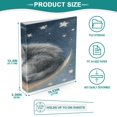 thumbnail image 5 of 3 Ring Binder 1.5 inch Round Rings with Interior Pockets Binders Organizer Office School 2Pack Sleeping Cat, 5 of 10