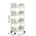 thumbnail image 3 of Yyuenw 3 Tier Slim Rolling Storage Cart with Wheels Plastic Utility Cart Organizer,Snack Shelf Book Toy Organiser Bathroom Toiletries Shelving Trolley, 3 of 5