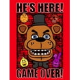 thumbnail image 2 of Five Nights at Freddy's He's Here! Game Over! Boy's Red T-shirt-XL, 2 of 4