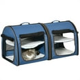 thumbnail image 2 of 39" 2-in-1 Cat Carrier with Double Compartments, Portable Collapsible Cat Travel Carrier, Soft-Sided Pet Cat Carrier for 2 Cats, 2 of 7