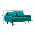 thumbnail image 4 of Uspridefurniture Maryellen 58''W Velvet Loveseat, Blue, 4 of 4
