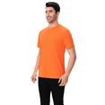 thumbnail image 5 of High Visibility Safety T-Shirts for Men, Moisture Wicking Hi Vis Work Shirt | Safety Neon Orange 5.1oz 100% Polyester Quick Dry Tees, Size S, 5 of 7