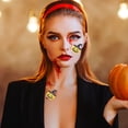 thumbnail image 3 of 30 hojas de tatuaje temporal de Halloween, cicatrices falsas de Halloween, tatuajes temporales de zombis con heridas sangrientas falsas de terror para fiesta de Halloween, 3 of 5