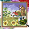 thumbnail image 1 of Kit Punto Cruz Con Paisaje Otoñal Bordado Cuentas Impresas 9CT Arte 17x17cm, 1 of 9