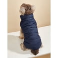 thumbnail image 3 of Namzi Chaqueta de invierno cortavientos para perros, abrigo cálido para perros, ropa para mascotas con 2 capas forradas de polar para perros pequeños, medianos y grandes (XS, negro)., 3 of 4