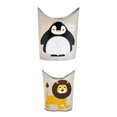 thumbnail image 1 of 3 Sprouts Baby Laundry Hamper Storage Basket Organizer, Penguin & Lion (2 Pack), 1 of 7