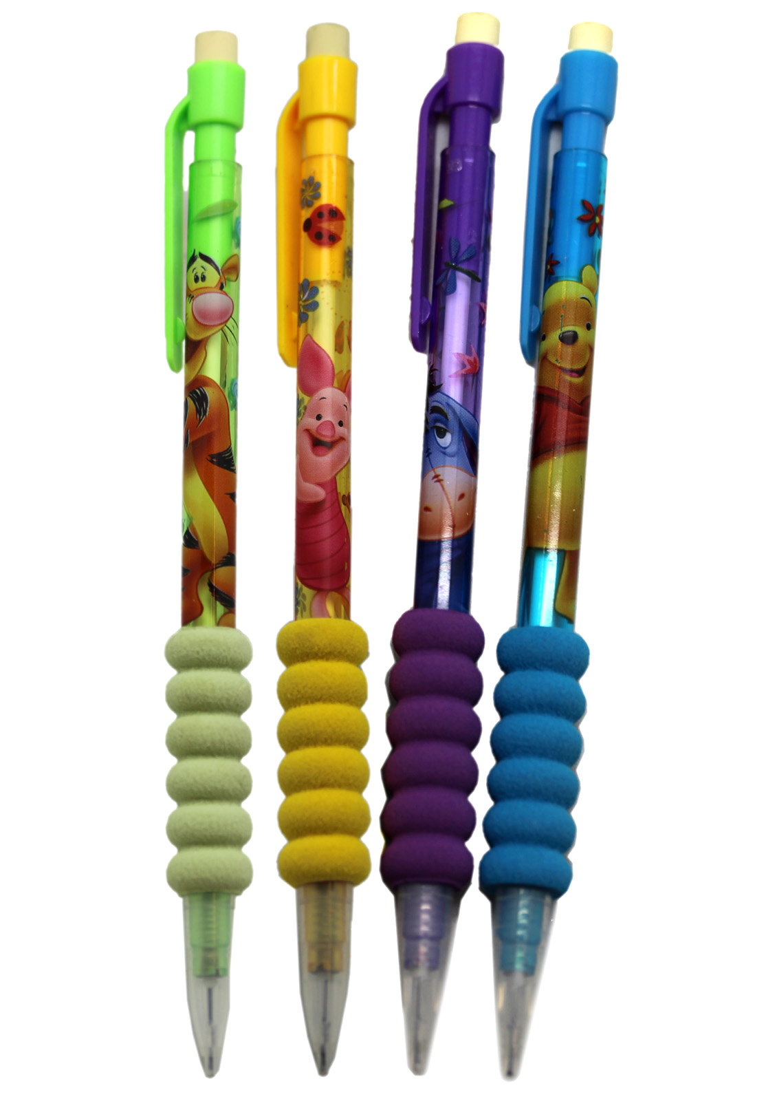 Winnie the Pooh Assorted Color Grips Mechanical Pencils (4 Pencils ...
