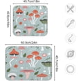 thumbnail image 3 of SKYSONIC Dish Drying Mat for Kitchen Counter Pink Mushrooms Eco Friendly Drying Mat - Easy to Clean Heat Resistant Dish Mat - 18x24, 3 of 6