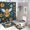 style-734, variant on 4 Piece Shower Curtain Sets Chocolate Chip Cookie Rug Toilet Lid Cover And Non-Slip U Shape Mat Christmas Cookies Shower Curtain with 12 Hooks for Bathroom Decor Set 72inch X 72inch