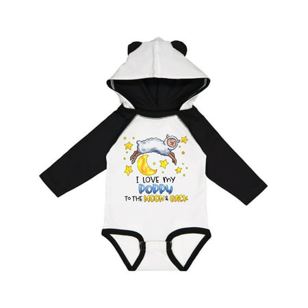 

Inktastic I Love my Poppy to the Moon and Back Cute Sheep Gift Baby Boy or Baby Girl Long Sleeve Bodysuit