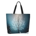 thumbnail image 1 of Balery Winter Rabbit Bolsa Tote Estilo Estético con Cremalleras, Bolsa de Hombro, Bolsa de Compras Grande y Plegable, 1 of 8
