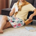 thumbnail image 3 of Wukai Roses and Butterflies Men’s Short Pajama Pants With Pockets Soft Sleep Pj Shorts for Men-Medium, 3 of 6