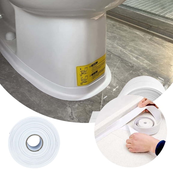 YoeXGDS 1Roll 10.5FT Caulk Tape SelfAdhesive, Bathroom Waterproof White Caulking Strip Peel & Stick Floor Tile Toilet Tub Tape Kitchen Wall Decor Bathroom Accessories