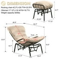 thumbnail image 6 of Ovios Furniture Indoor Accent Chair with Ottoman Comfy Glider Rocking Chair with Footrest for Living Room / Bedroom, 6 of 6