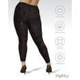 thumbnail image 6 of MeMoi Thin-Rib Slim-Cut Stretch Corduroy Leggings - Womens - Female, 3X-4X, Black, 6 of 12