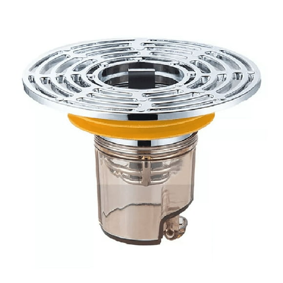 Coladera Universal Zero Olores Con Check Y Atrapa Cabellos, Plata