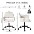 thumbnail image 2 of Homy Casa Adjustable Office Chair, Upholstery Desk Task Chair with Chrome Base, Swivel Task Chair with Wheels, 2 of 9