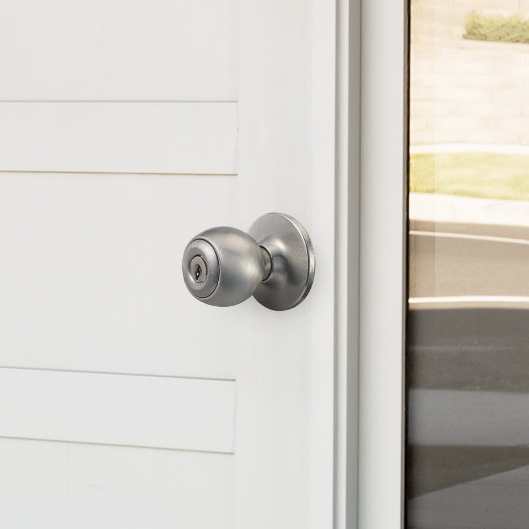 Design House 782938 Ball Keyed Entry Door Knob Polished Brass