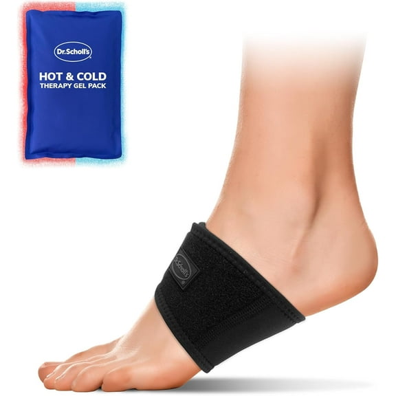 Dr. Scholl’s Hot & Cold Adjustable Arch Sleeve, Dual Temperature, Foot Support & Pain Relief (Adjustable Fit)