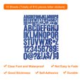 thumbnail image 3 of 810 Pieces Vinyl Letter Stickers, 10 Sheets 1.5 Inch Blue Self-Adhesive Cute Alphabet Number Stickers for DIY Craft, 3 of 5