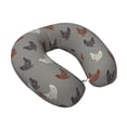 thumbnail image 2 of Zufioo Rooster for Memory Foam U-shaped Pillow, Buckle and Invisible Zipper Neck Head Support Airplane Pillow for Travel Car Home-One Size, 2 of 8