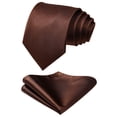 thumbnail image 3 of HISDERN Tie Clip Set for Mens Wedding Ties Solid Color Neckties and Pocket Square Clip Sets 3pc, 3 of 7