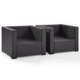 thumbnail image 5 of Pemberly Row Wicker Patio Arm Chair in Brown and White (Set of 2), 5 of 5