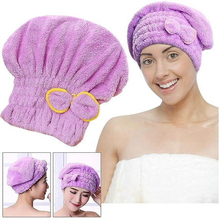 Super Soft Super Absorbent Microfiber Hair Dryer Cap Quick Dry Hair ...