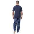 thumbnail image 2 of Fruit of the Loom Men's Crewneck Tee and Fleece Pajama Pants Set, 2-Piece, Sizes S-5XL, 2 of 6
