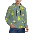 thumbnail image 2 of Cauagu Cute Yoga Frogs for Men's Pullover Hooded Sweatshirt Athletic Casual Hoodie Aautumn Hoodie Sweatshirt for Men Pullover Casual Hooded Sweatshirt-Large, 2 of 7