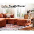thumbnail image 6 of JULY'S SONG 102.6" Luxury Sectional Sofa Set, Cloud Couch Modular Sectionals for Living Room, Comfy L Shaped Couches and Sofas with Movable Storage Ottoman - Terracotta, 6 of 10