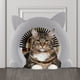 thumbnail image 2 of Puerta para gatos para puertas interiores con cepillo de aseo - Pase para gatos grandes para mascotas - Puerta para mascotas fácil de instalar con cepillo, 2 of 5