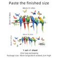 thumbnail image 4 of Adhesivos de pared coloridos con diseño de loros con mariposas y ramas, 4 of 4