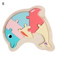 thumbnail image 2 of Gwong Juguete Juguete Juguete Ecológico Patrón de dibujos animados Madera 3D Emparejamiento Jigsaw Puzzle Juguete para niños Gwong 30012168, 2 of 6