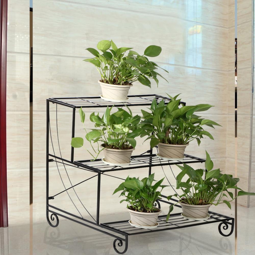 Yaheetech Garden Outdoor Metal Plant Stand / Multi Planter