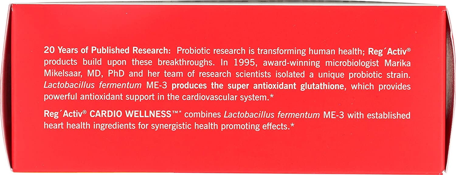 glutathione injection buy online india Reg'Activ Cardio Wellness with Glutathione Producing Lactobacillus  fermentum ME-3, Pantethine and CoQ10