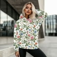 thumbnail image 5 of SCRAWLGOD Flowers Hoddies for Women Pullover Plus Size XL Sweaters for Women Fall Long Sleeve Oversized Sweatshirt for Women Breathable Women's Fashion Hoodies for Running, 5 of 7