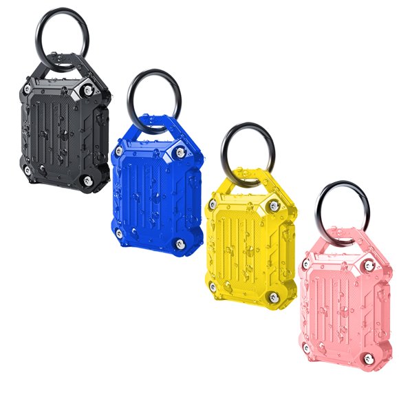 Funda llavero impermeable DOVICK para AirTag, tapa con tornillos, paquete de 4